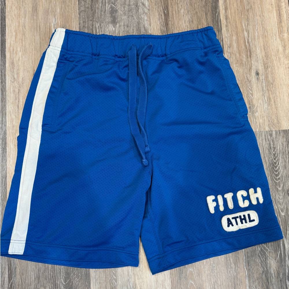 Abercrombie & Fitch Men’s Large Bright Blue Basketball Shorts - Soft Fabric